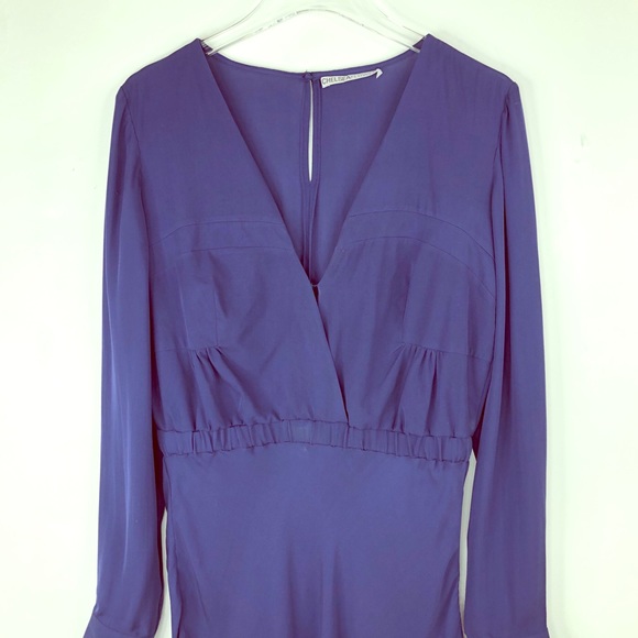 Chelsea Flower Tops - Chelsea Flower Silk Blue Tunic